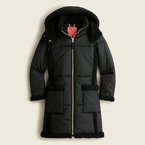 J.Crew Black Snowday Puffer Jacket with Primaloft X-Small Petite